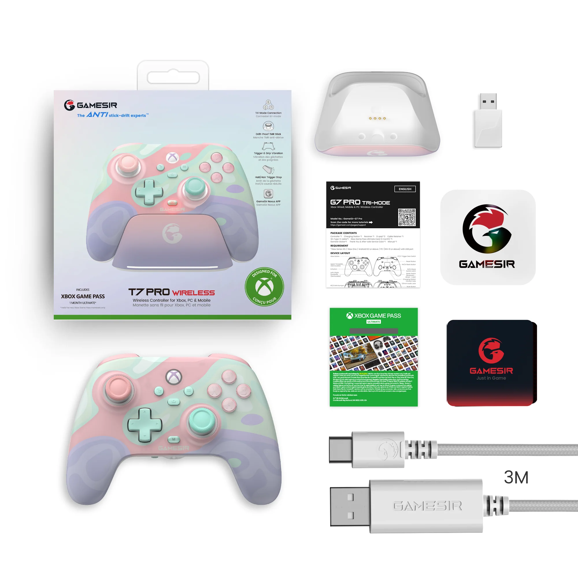 GameSir T7 Pro Sugar Whirl Wireless Controller for Xbox - Image 7