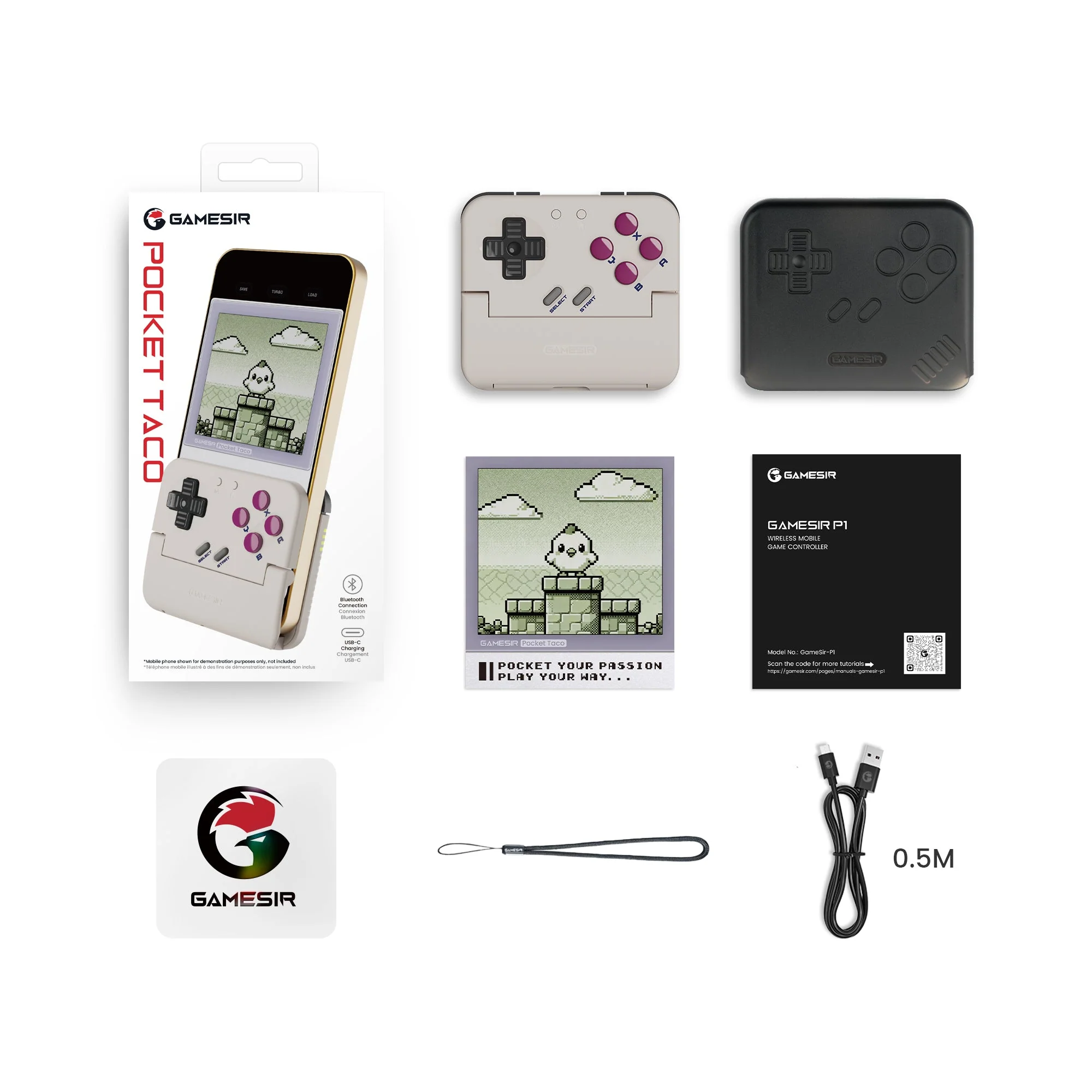 GameSir Pocket Taco - Bluetooth Mobile Gaming Controller, Perfect for Retro Scene - Image 7
